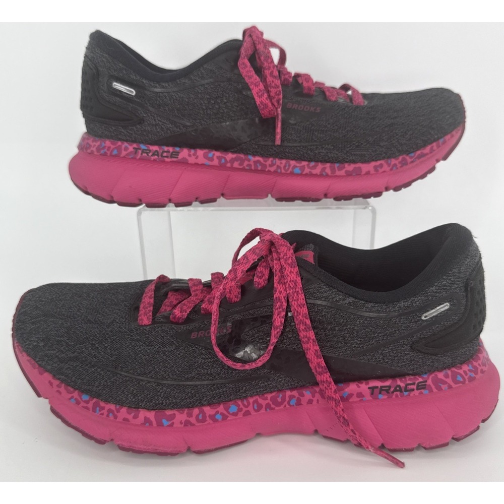 Brooks Trace 2 Running Shoes Women's 6.5 B Black Pink - Picture 2 of 13